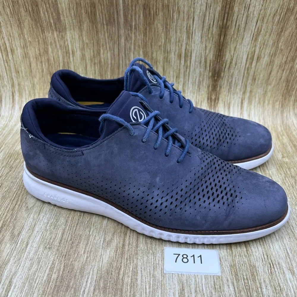 Cole Haan 2.Zerogrand Men's Size 10 Lined Laser Blue Dress Shoes Casual C23806‎